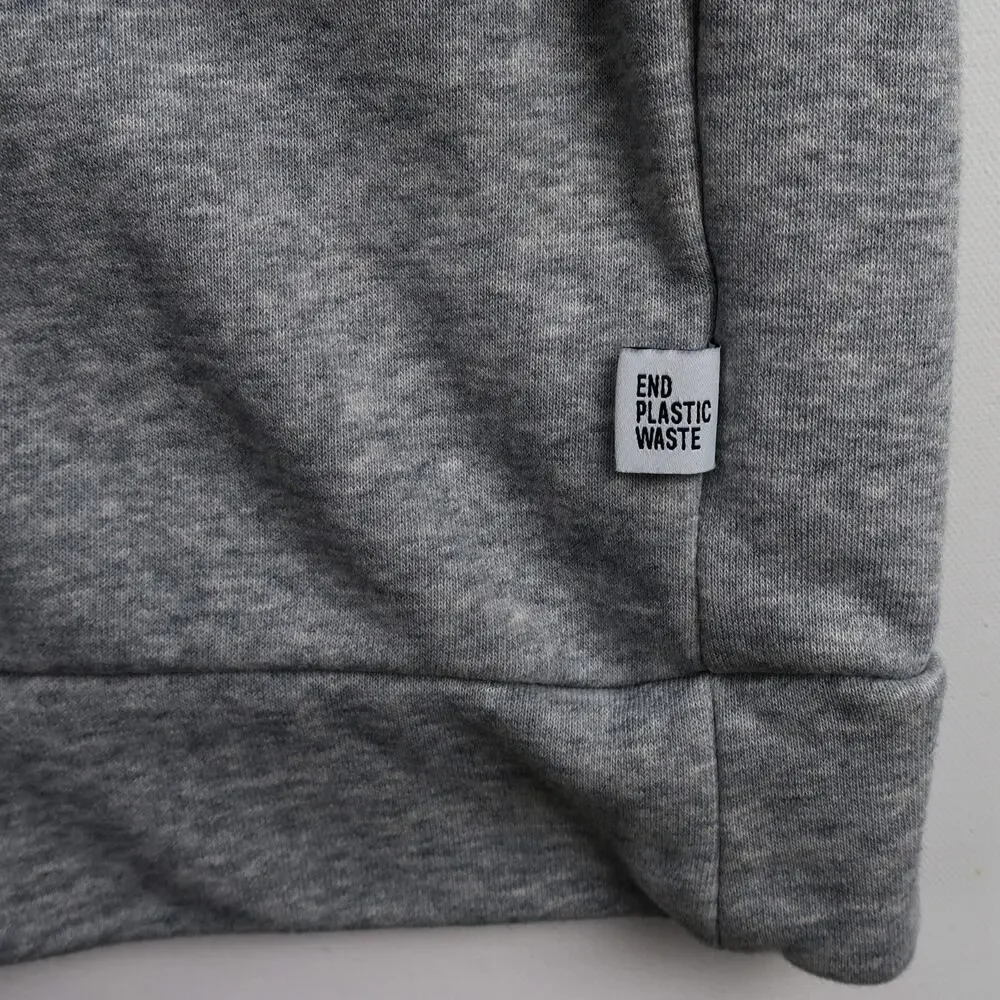 Adidas Men's XL Gray Logo Crewneck Sweatshirt Organic Cotton Pullover